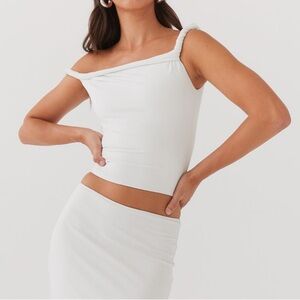 PEPPERMAYO Solace Soul Twist Shoulder Top - Ivory